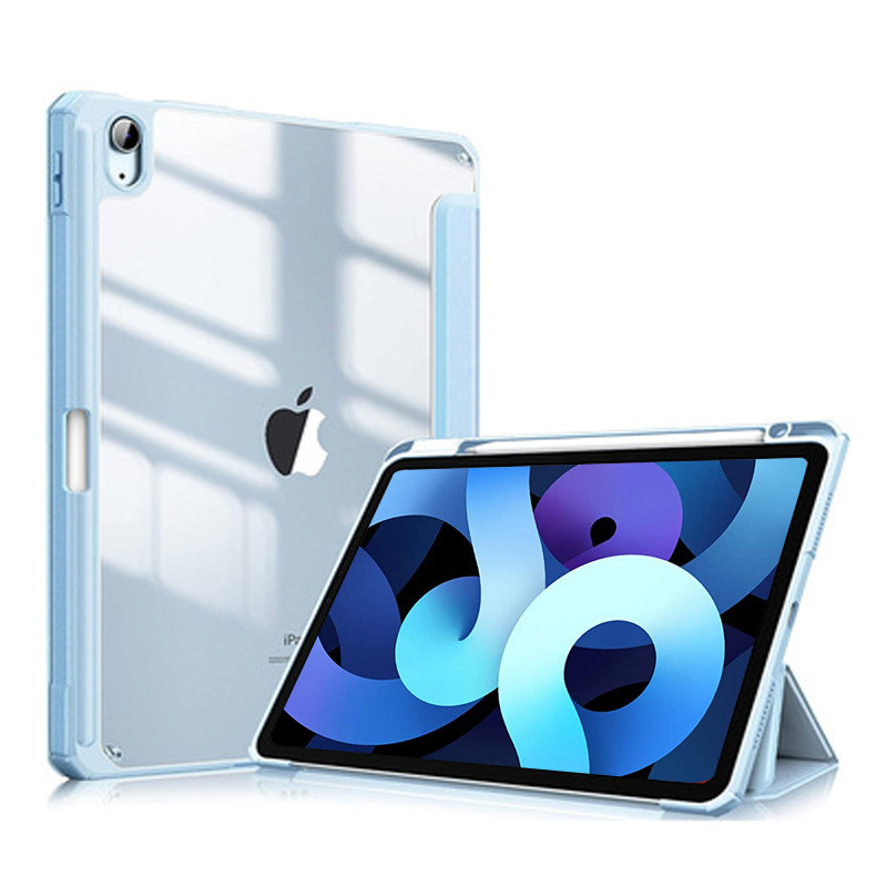 For iPad case 2021 Mini 6 Pro 11 9th Generation Transparent Cover New Acrylic Tablet Shell Apple Pencil Charge With Auto Wake UP