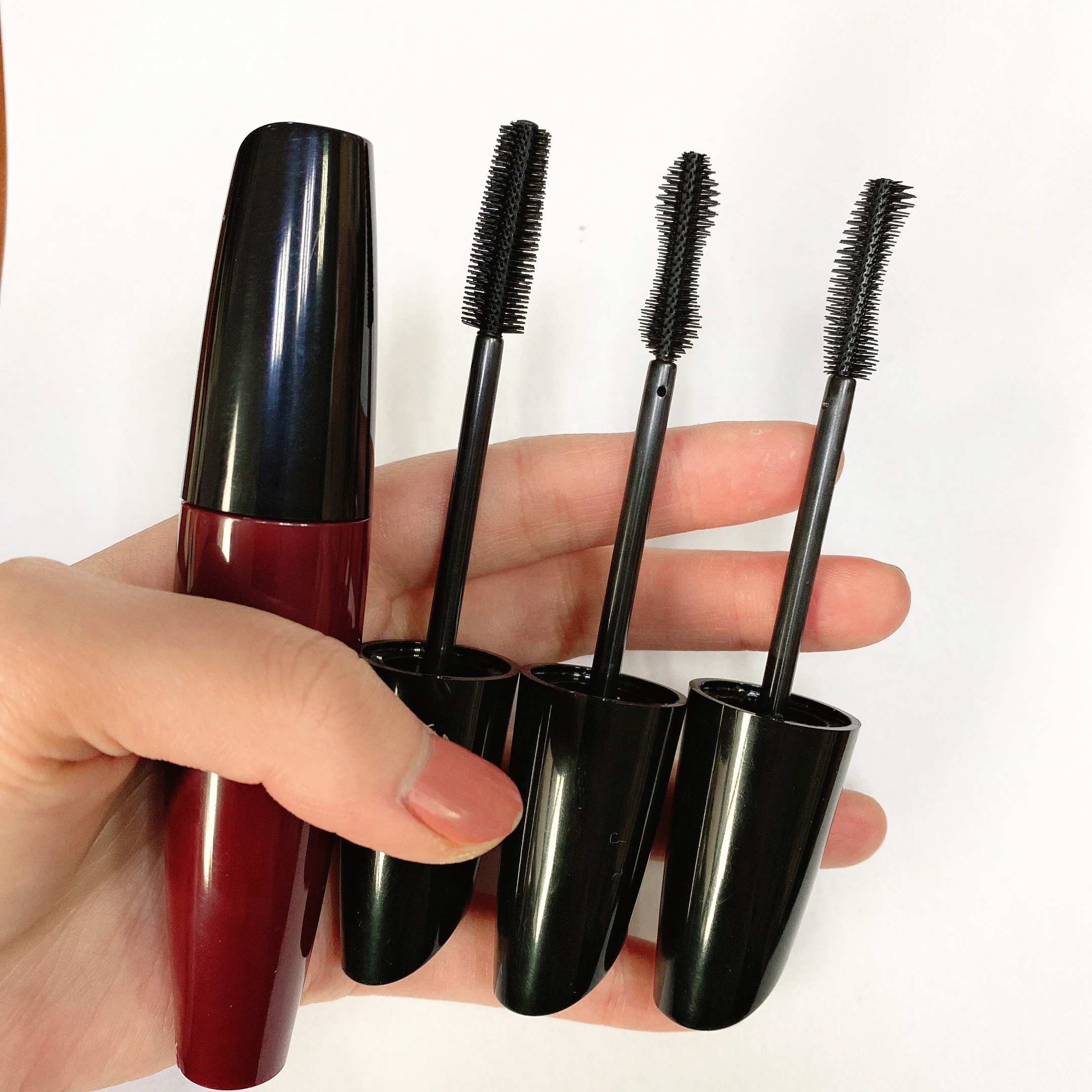 Black Double End Organic Mascara Tubes With Black Cover Silicone Brush
