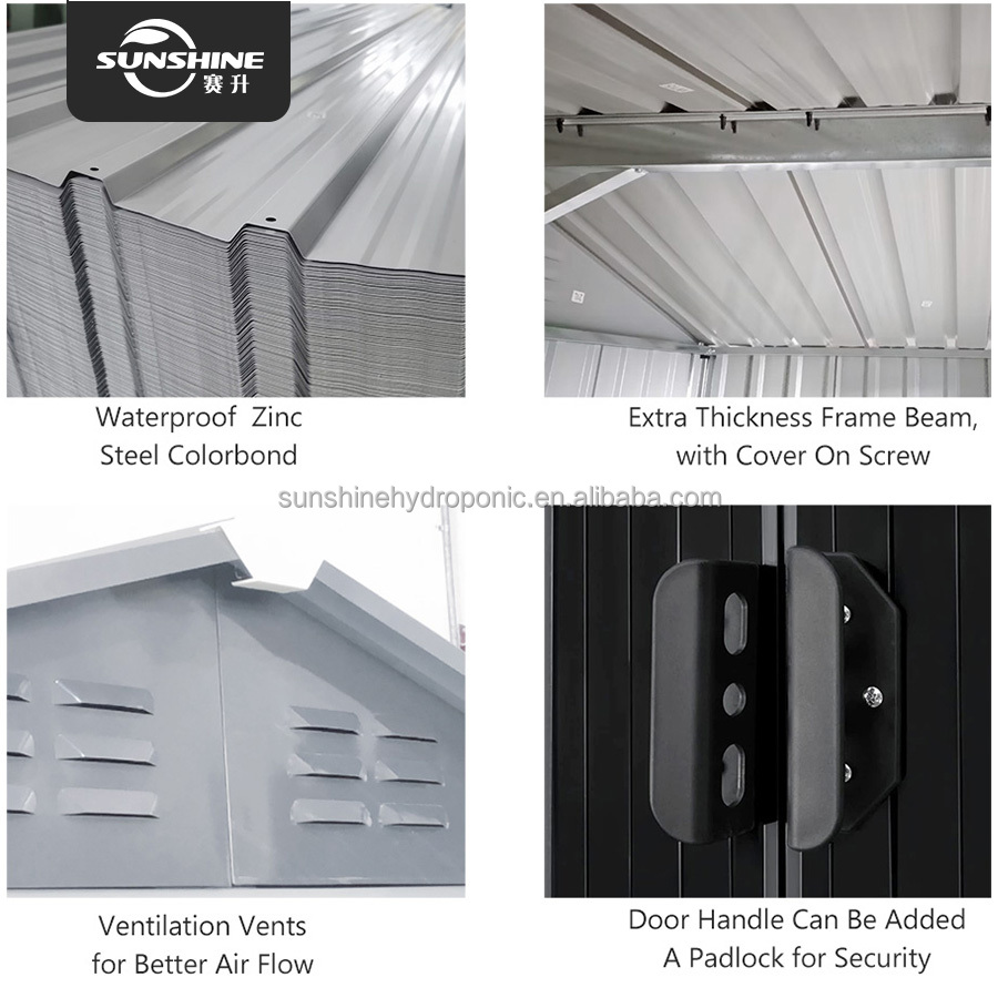 Metal Garden Shed Zinc Durable Tool Shed Garden Metal Shed Garden Storage Shed Outdoor Metal