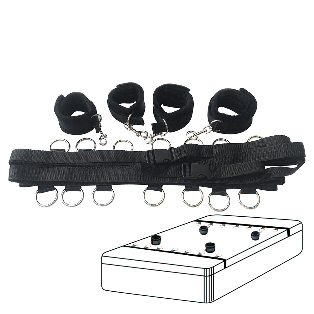 BDSM Bondage Set Adult Sex Toys For Woman Couples Slave Games Flirting Handcuffs Neck Ankle Erotic Under Bed Bondage Restraint