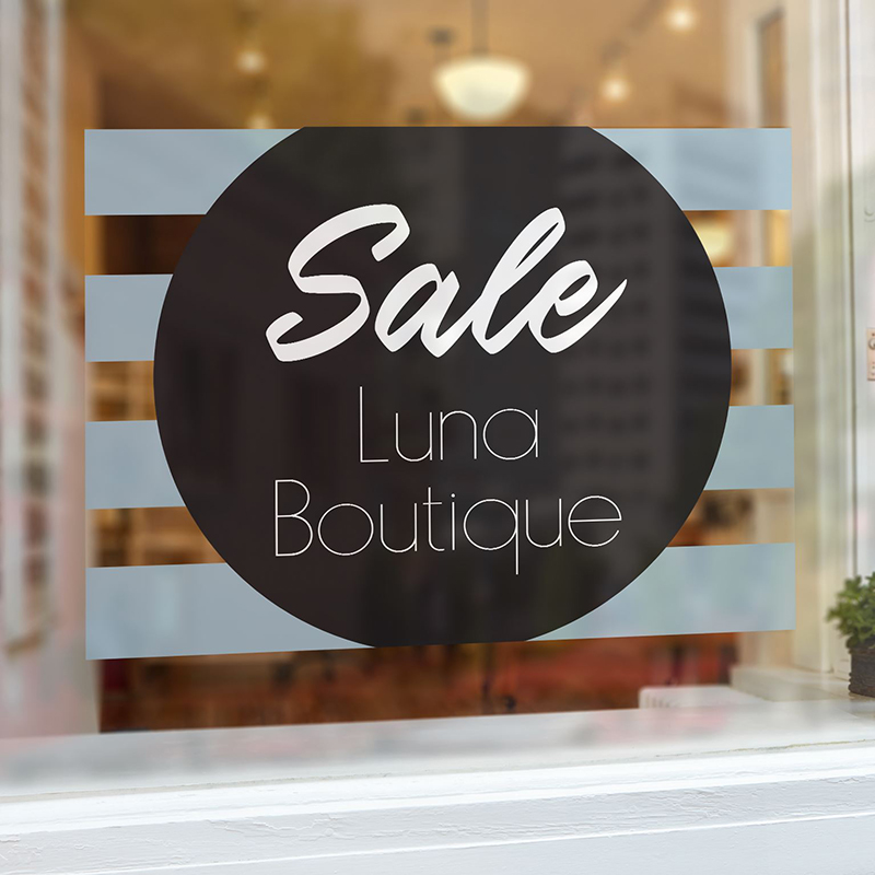 Die Cut Window cling static Decals Shop Sticker For Advertising