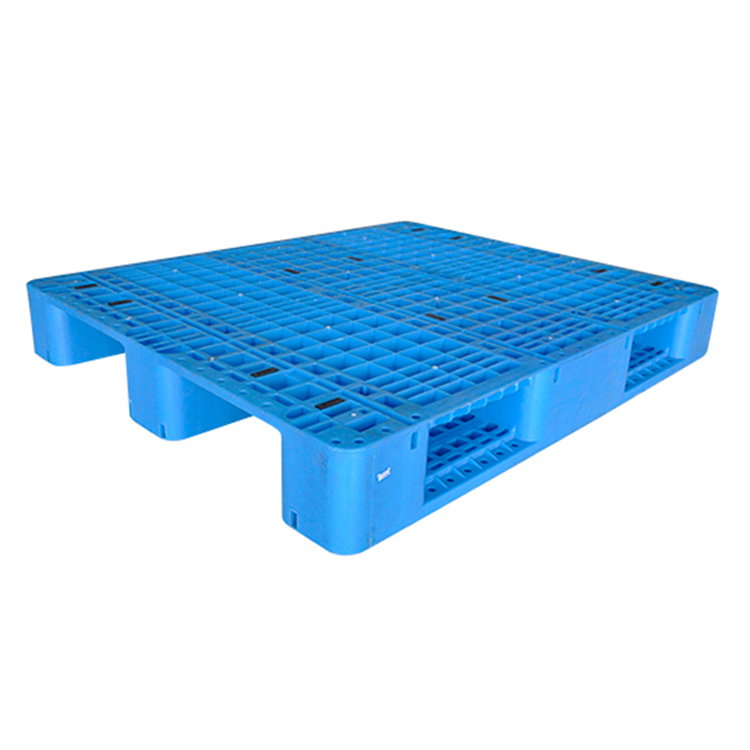 HDPE дешевая переработанная сетчатая поверхность, Сверхмощный Односторонний пластиковый поддон с 3 дорожками