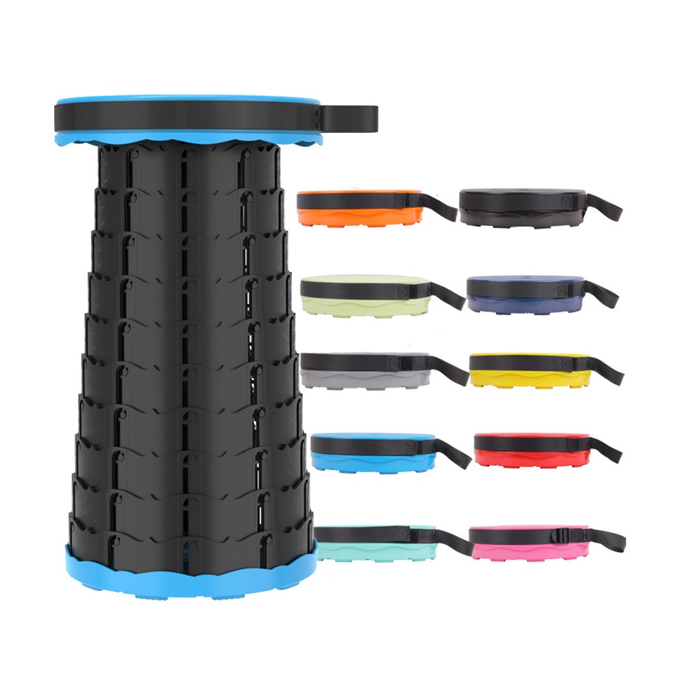 Cheap foldable Extension Convertible camping small carry ottoman fold up plastic portable outdoor chair telescoping stool