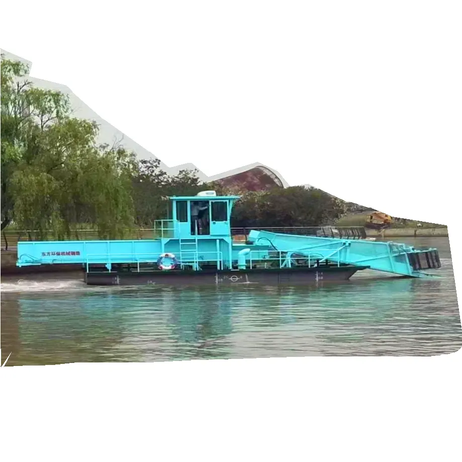 Aquatic Weed harvester River Cleaning Boats Garbage collecting ship factory