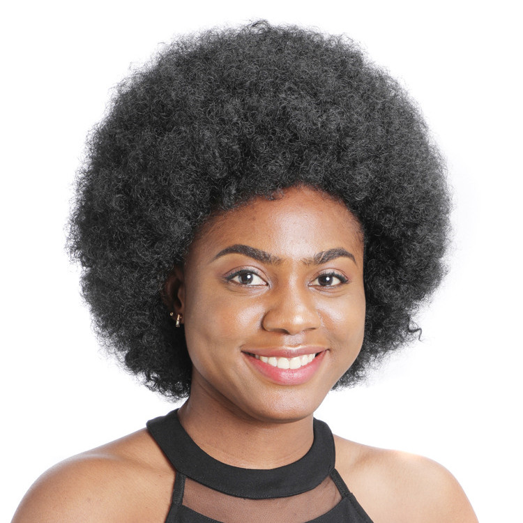 Brazil Africa twist roll wild-curl up fluffy short hair black women party human hair wigs