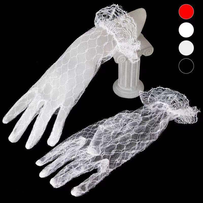 Three-piece Bridal Wedding Dress Skirt Veil Wedding White Glove Wedding Accessories For Bride