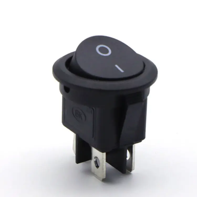 high quality KCD1-2 6A 10A  Series Round Rocker ON OFF Switch With 4 Pin