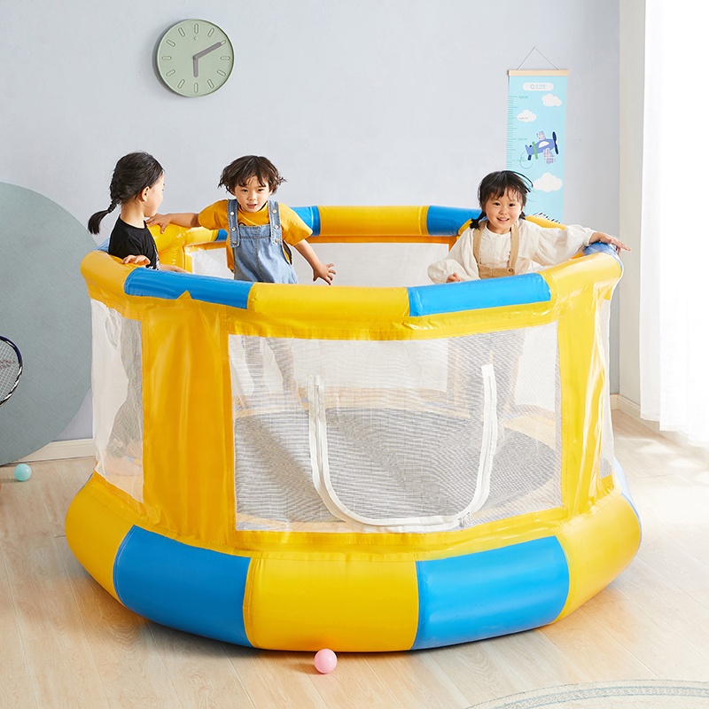 2021 Asweets Kids Indoor Outdoor Play Games Inflatable Trampoline Kids Inflatable Trampoline Blue Jump