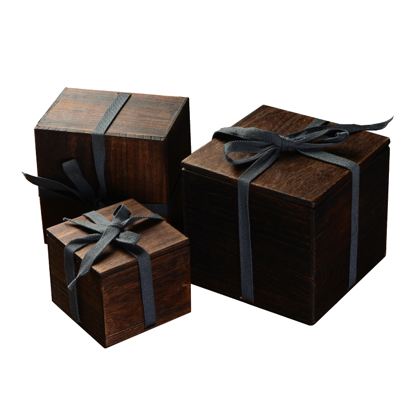 Gift packaging wooden box paulownia wooden small packaging box with lid