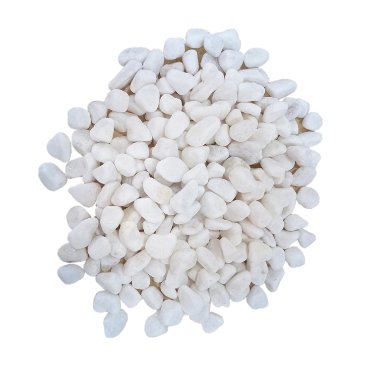 1-2cm Snow White color DL-001 Chinese Dalian Natural Pebble and Paving Stone