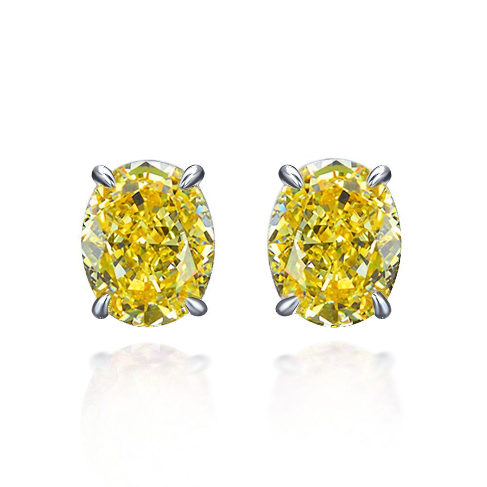 925 Sterling Silver Radiant Cut Created Moissanite Lab Diamonds Earrings Fine Jewelry Wholsale