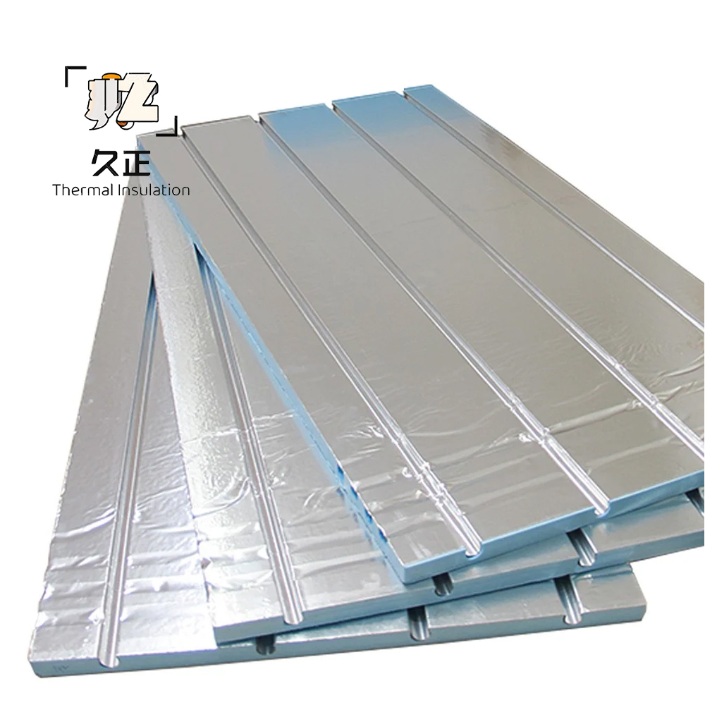 High Compressive Density XPS Panel Underfloor Heating Alu XPS Board With Aluminum Foil Plate