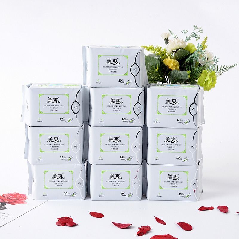 women ladies manufacturing suppliers biodegradable menstrual chlorine free day night ultra thin long cotton sanitary napkin pads
