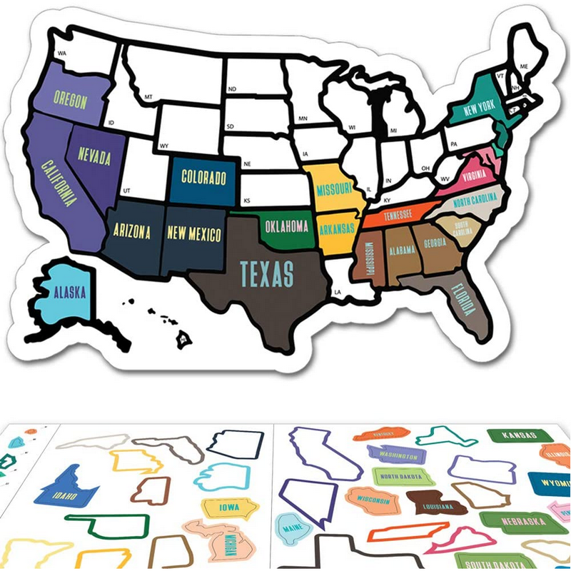 Custom USA States Visited Decal United States Road Trip Window Stickers RV State Sticker Travel Map