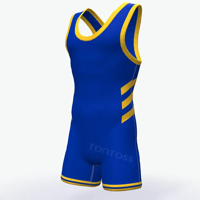 Wholesale sublimation cheap mens plus size wrestling singlets