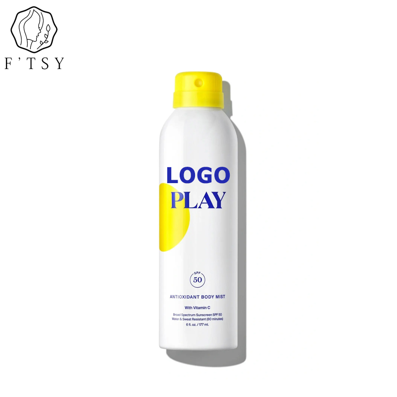 OEM частная марка, антиоксидантный туман для тела SPF50, водонепроницаемый пот, Солнцезащитный спрей