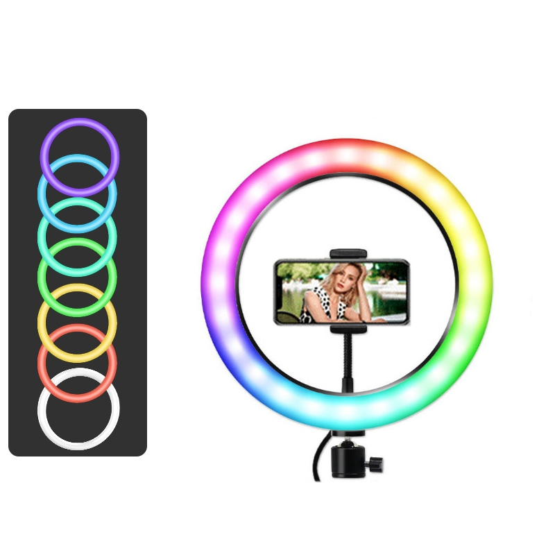 Поставка от производителя, кольцевой светильник RGB 45 см, полноцветный светодиодный кольцевой светильник для макияжа, 18 дюймов для видео на Youtube