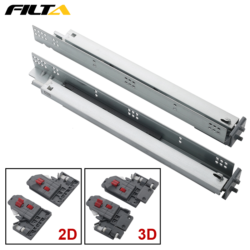 Filta American Type 21inch Undermount Soft Closing Full Extension Adjustable Drawer Slide