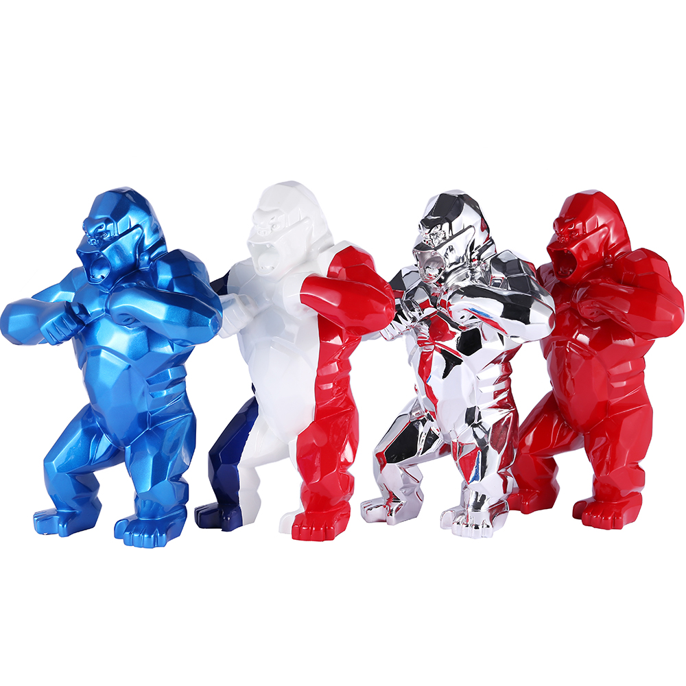 Abstract Art Life Size Statue Animal Mold Resin Gorilla Sculpture