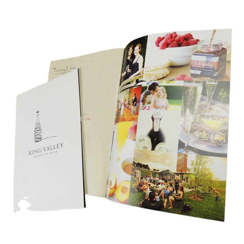 Custom product catalogue manual with offset printing and perfect binding