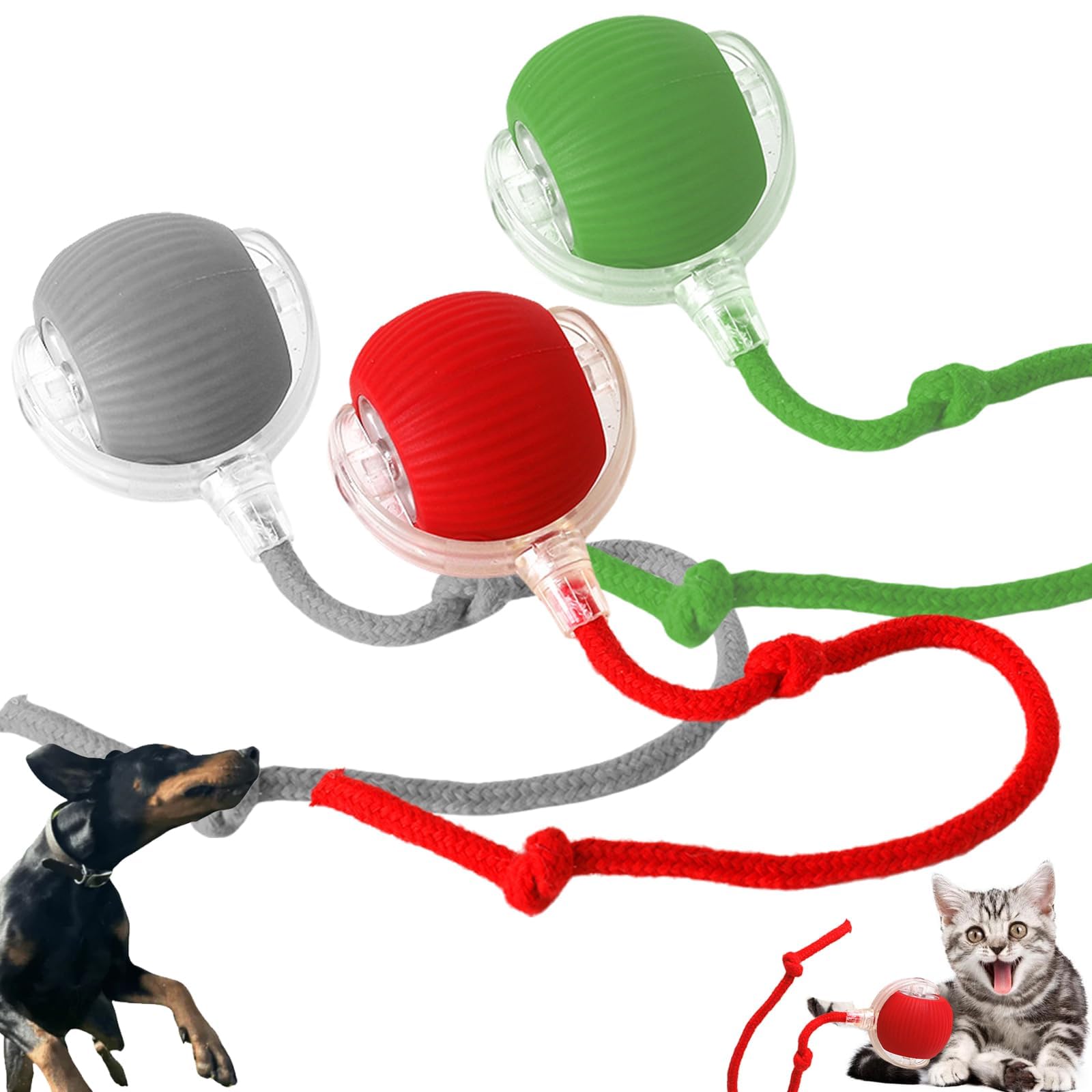 activate pet toy dog self rolling ball fast rolling pouch atomatic rotating motion rechargeable interactive cat toy ball