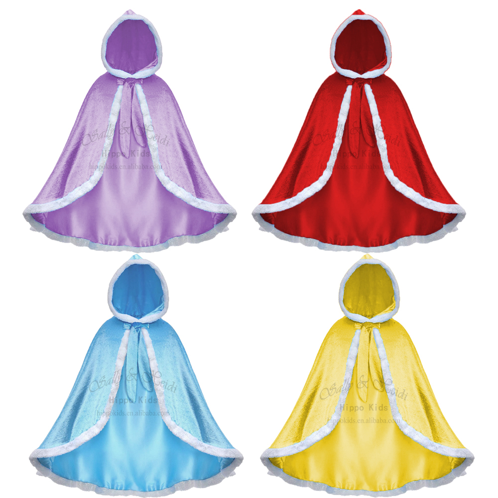 Wholesale new elsa adventure girls role-play dress features ice crystal winged velvet capes for girls