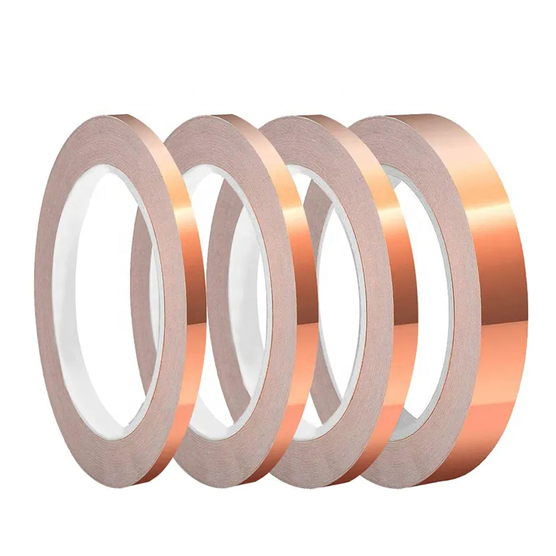 Factory Heat Resistance Double Sided Conductive Copper Foil Tape For Transformers, Mobile Phones, Stained Glass, Guitar