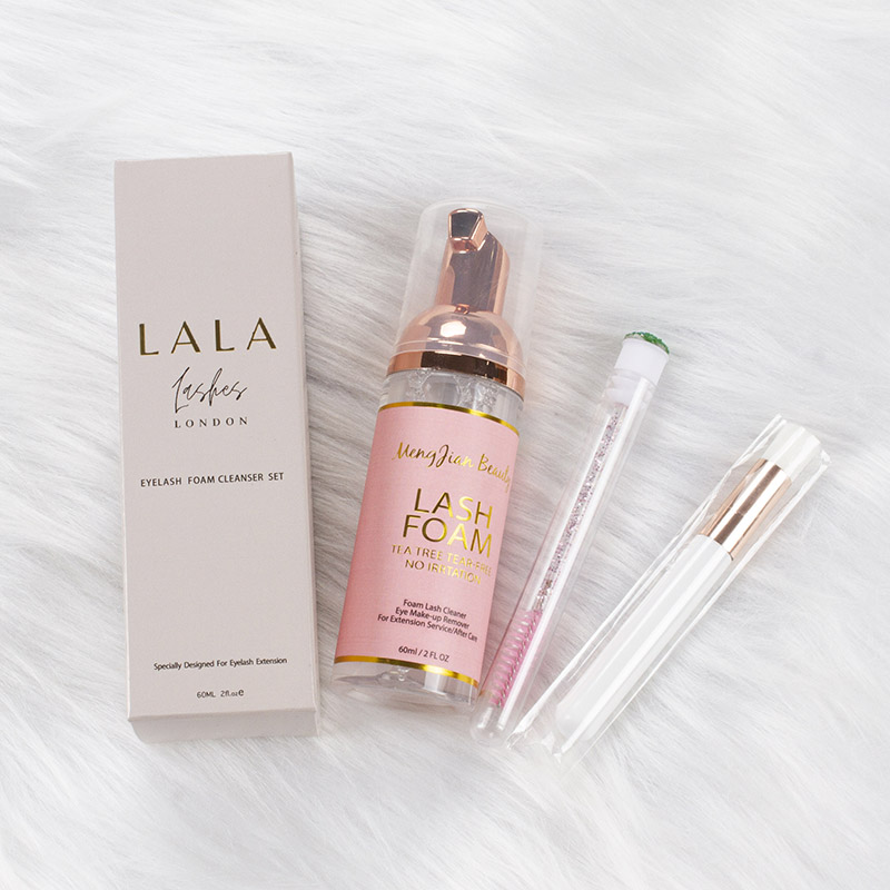 Custom lashshampoo color bottles cleanser kit eyelashes cleaning shampoo foam cleaner set bulk private label lash shampoo