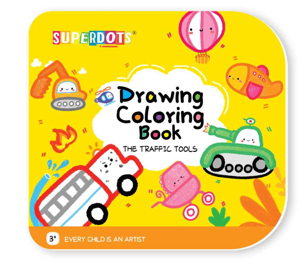 Baby Painting Enlightenment Toys Colourful Cartoon Doodle Book with Dot Marker Pens Multi-themes Coloring Book