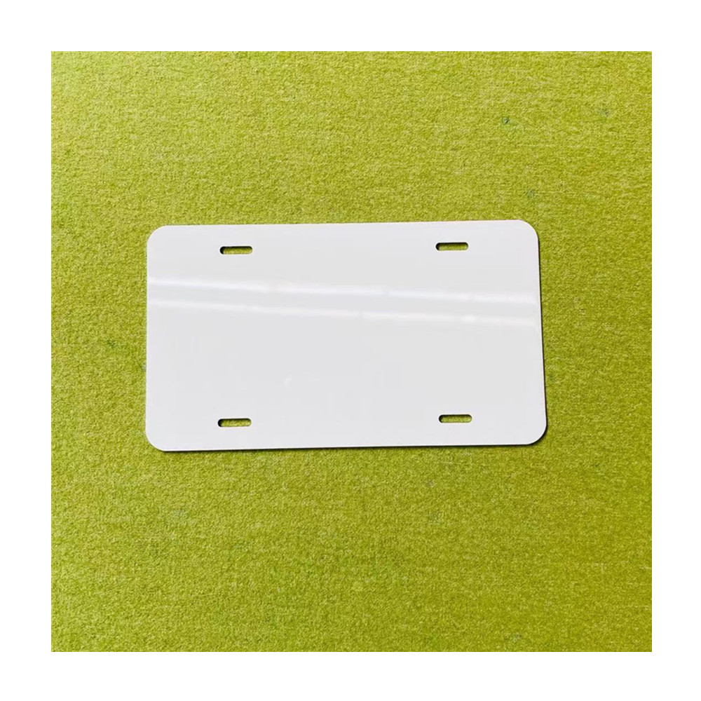 Wholesale 12''x 6'' Aluminum Sublimation Gloss White License Plates Frame Car Tags Blanks Dye Sublimation Auto Tags Frame Blank