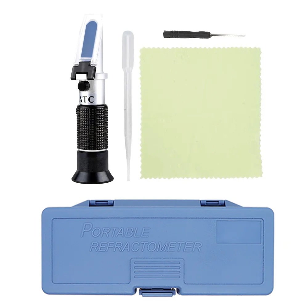 Hand Held Refractometer Tester Tool -50-0C Car Battery Antifreeze Freezing Brix Refractometer with ATC and Retail box