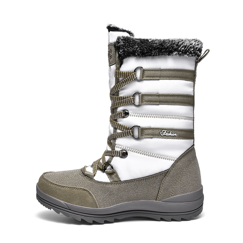 Hot Selling Ankle Womens Winter Boots Warm Plush Insole Lace up Long Girls Fashion shoes