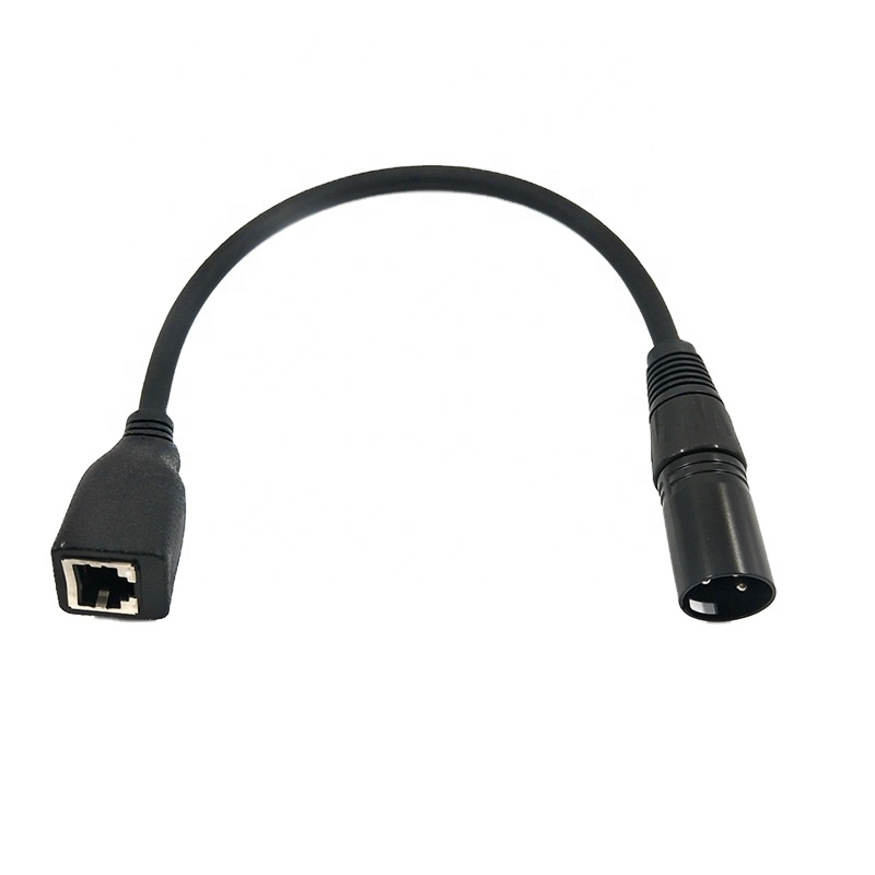 3PIN XLR к Интернету XLR Штекерный кабель к RJ45 разъему с панельным креплением