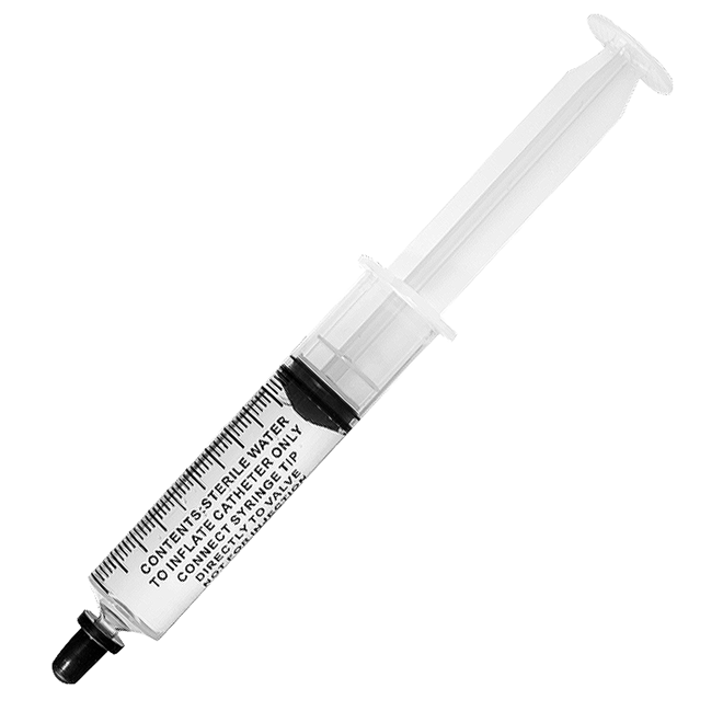 Disposable PFS Prefilled Syringe with Sterille Water for Balloon Inflation in Bladder Catheters
