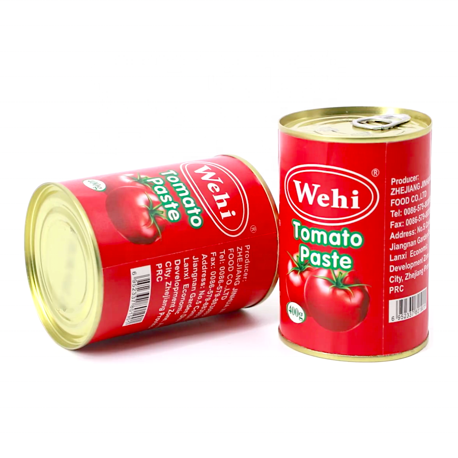 400 г * 48, сертифицированная Halal, консервная упаковка, Легко открывающаяся Органическая томатная паста для Европы