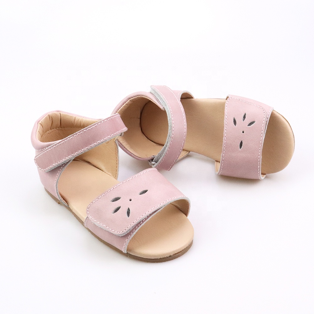 Wholesale Genuine Sandal Colorful Buckle Strap Kids Leather Sandals Girls 2020