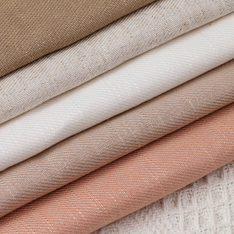 Manufacturer spot Soft comfortable Clothing fabrics Linen twill Hemp viscose twill fabric