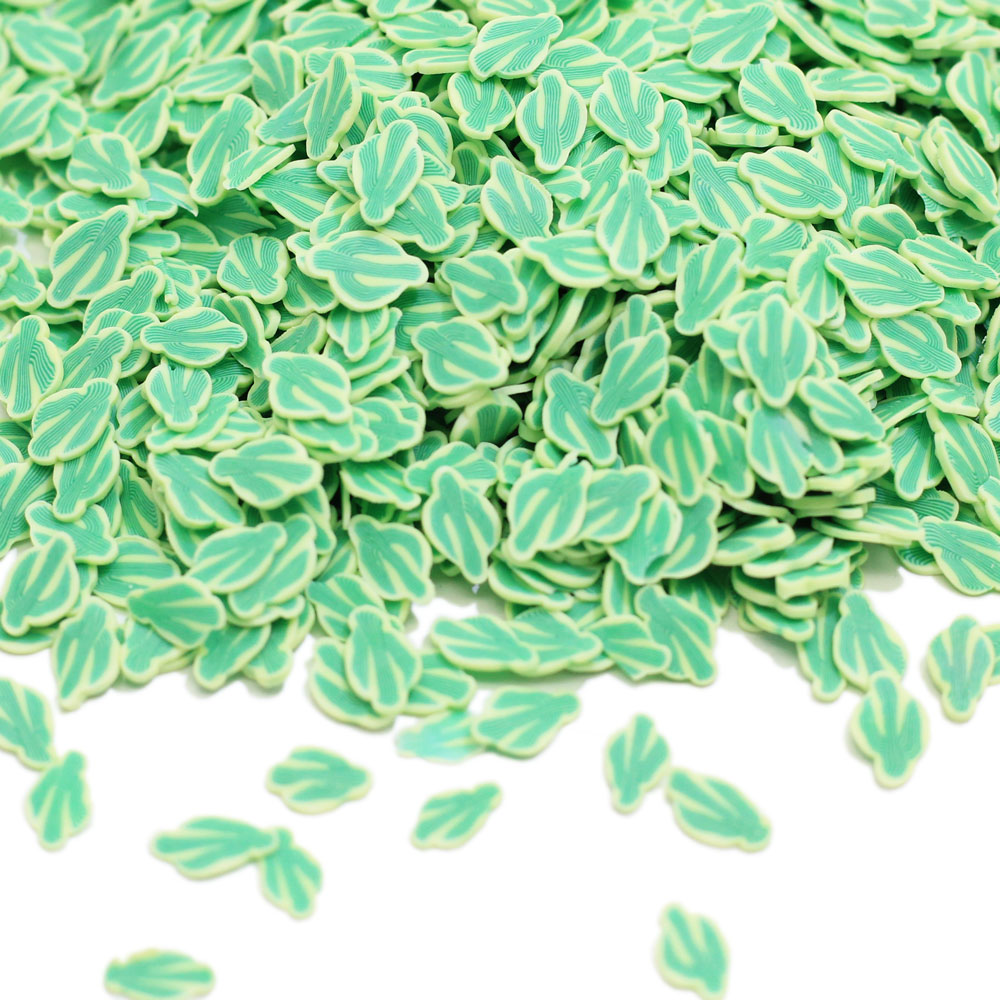 Polymer Hot Clay Sprinkles Green Cactus Shape Sprinkles For Crafts Making DIY