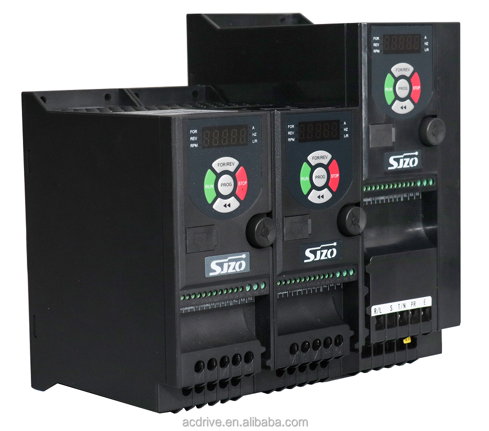 SJZO mini inverter with high performance pure sine wave vector control 220V single phase to 3 phase inverter 2.2KW 3HP ac motor