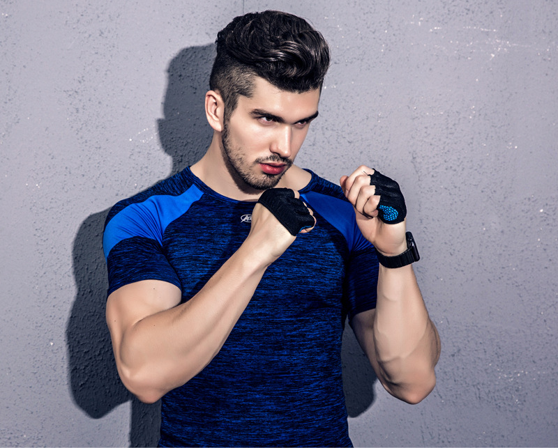 Unisex Yoga Half Finger Gloves Fitness Barbell Weight Lifting Gloves Breathable Non-slip Palm Four Finger Half Finger Gloves
