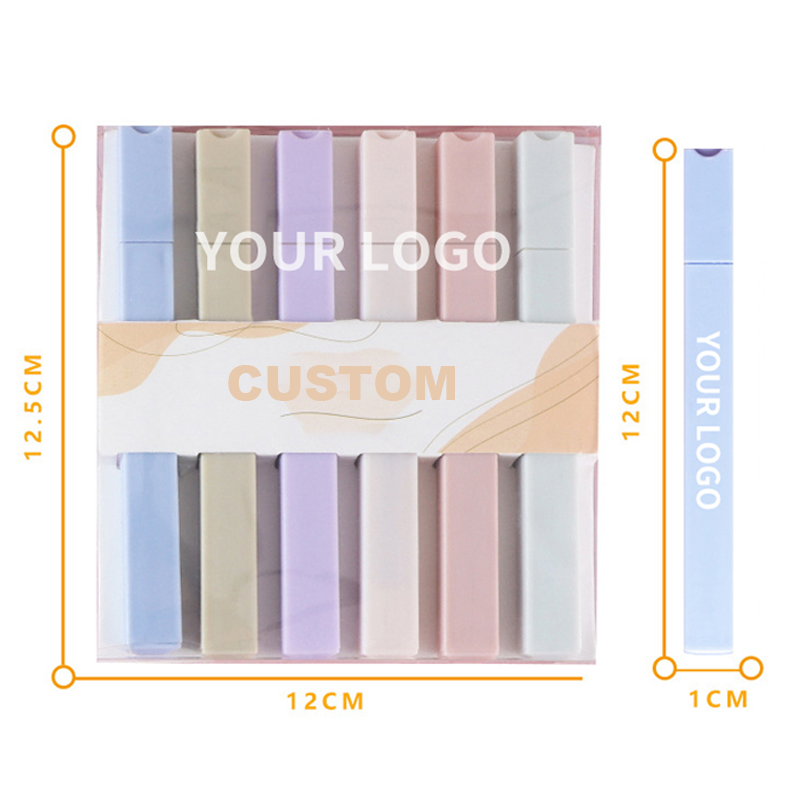 Wholesale OEM Custom Cute Highlighter Cheap Morandi Colors Pastel Multicolor Marker Multi Colored Highlighters Pen Set