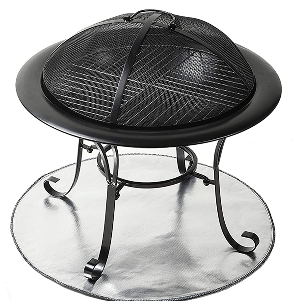 Fireproof 3 Layered Protection Grill and Fire Pit Mat (36") Grill Mat Protector Reflect up to 95% of radiant heat Fire Pit Mat