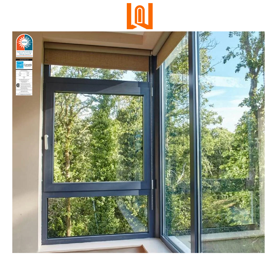 WANJIA High Quality House Villa Thermal Break Double Glaze Energy Efficient Aluminum Windows
