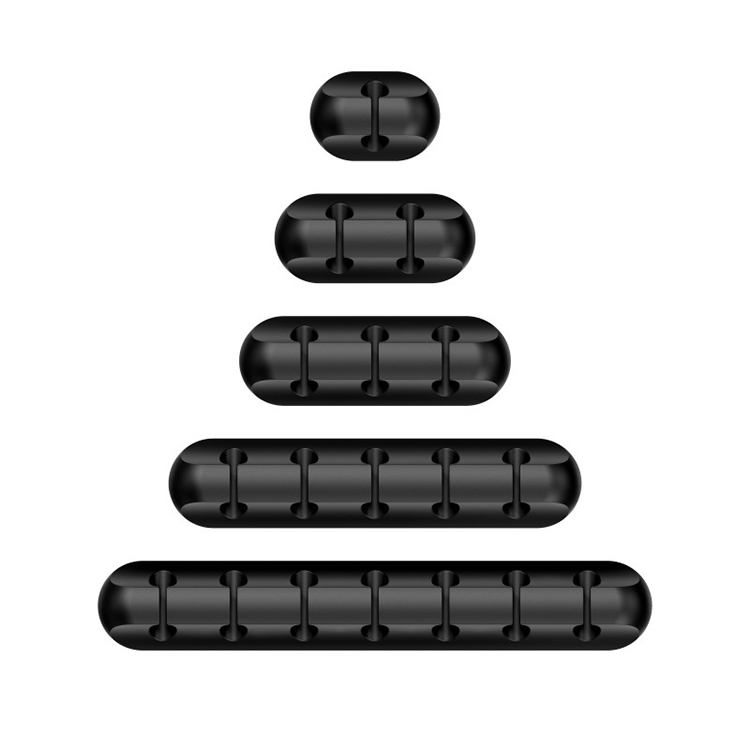 NLZD Customized Logo Silicone  Cable Organizer Travel USB Magnetic Desk Cable Management Holder