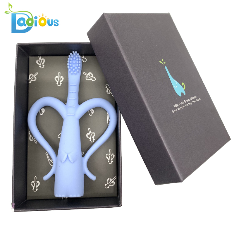 Wholesale Baby's First Toothbrush Teether Infant Self Silicone Toddler Toothbrush