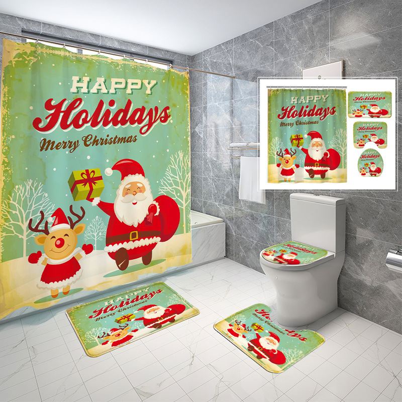 Bathroom Rug And Shower Curtain