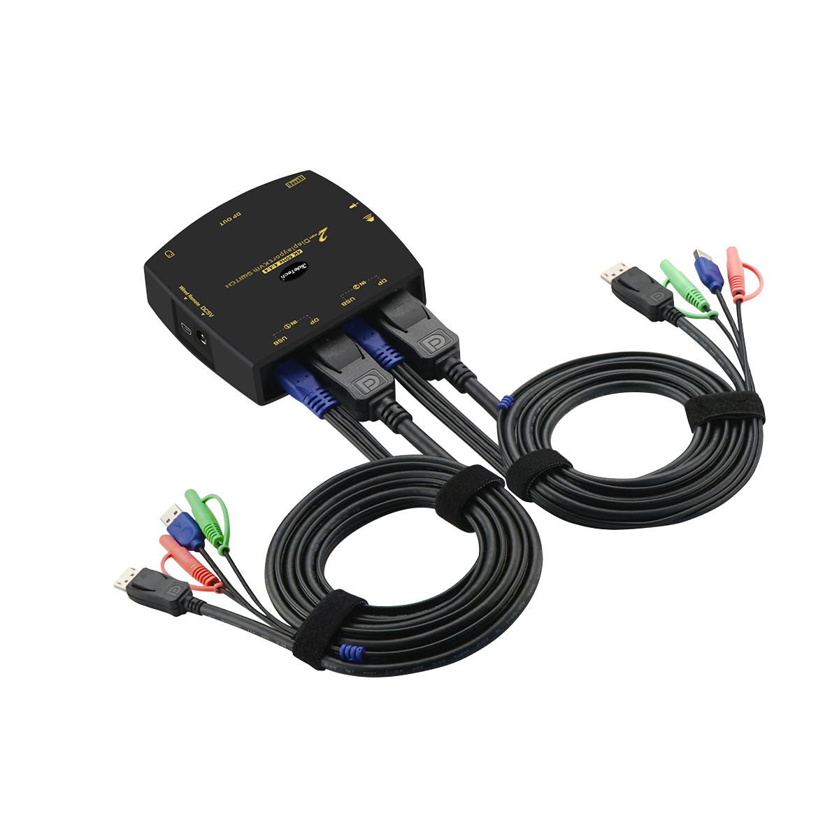 Проводной дистанционный переключатель KVM Displayport высокого разрешения 4096x2160 @ 60 Гц