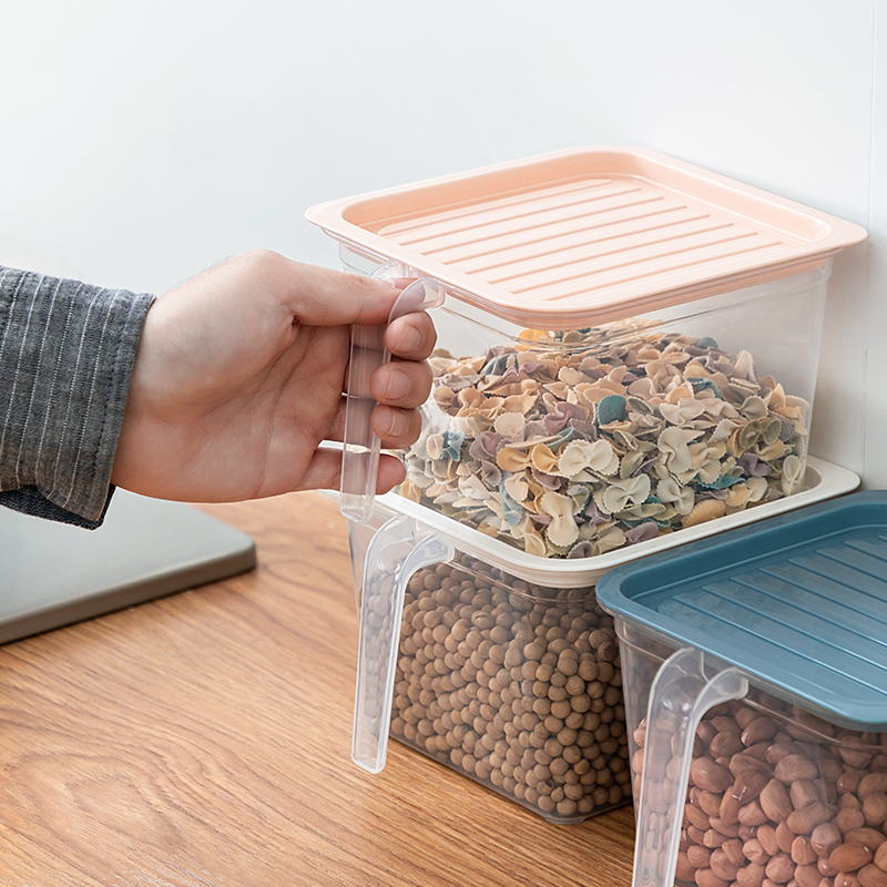 Household kitchen Plastic Storage Box Crisper Box Food Container With Handle