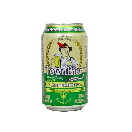 ""TOWNBIER"" LAGER BEER CANNED 5.0% VOL. ALC. 24X33CL