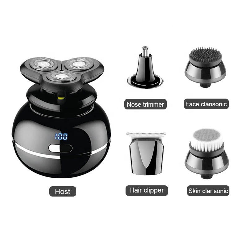 Kemei KM-1109 Многофункциональный 5 в 1 машинка для стрижки шерсти у водонепроницаемый ЖК-профессиональная машинка для стрижки волос электрическая бритва триммер для бороды